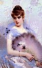 Vittorio Matteo Corcos Wall Art - The Feathered Fan